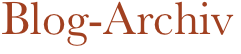 Blog-Archiv